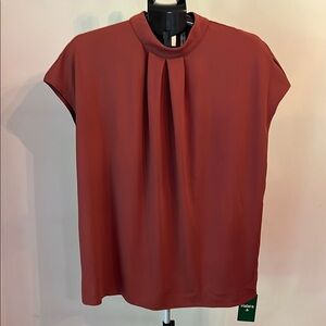 NWT HALARA Women's Elegant Rust Blouse